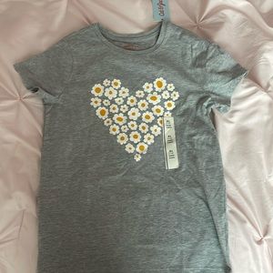 Girls’ XL Cat and Jack Tee With Heart of Daisies